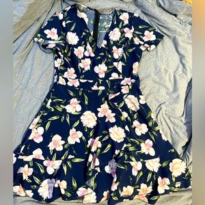 Women’s floral wrap dress
